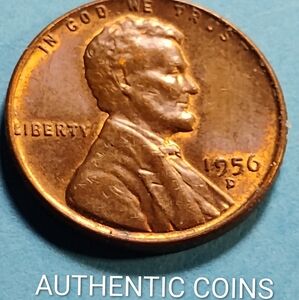 ✅❤️1956 D Lincoln Penny Coin